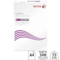 Xerox EcoPrint Copier Paper - A4, 75gsm, White, Ream of 500 Sheets