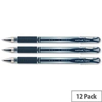 Uni-ball UM151S SigNo Gel Rollerball Comfort Grip Black UM151BLK Pack 12