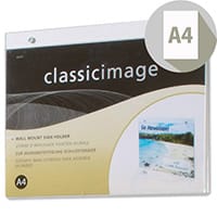 A4 Wall Sign Holder Landscape Clear Deflecto