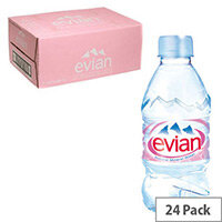 Evian Natural Mineral Still Water Recyclable 330ml Bottle Pack of 24