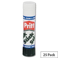 Pritt Glue Stick Washable Non Toxic Standard - 10g Pack 25