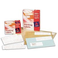 Avery Franking Labels 2 per sheet 140x38mm White FL01 1000 Labels
