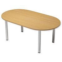 Kito Boardroom Table D-End Post Leg W2000xD1000xH725mm Beech