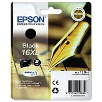 Epson 16XL Black High Capacity Ink Cartridge Pen & Crossword Series T16314010 C13T16314012 - Epson 16 XL