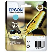 Epson 16XL Cyan High Capacity Ink Cartridge Pen & Crossword Series T16324010 C13T16324012 - Epson 16 XL