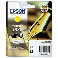 Epson 16XL Yellow High Capacity Ink Cartridge Pen & Crossword Series T16344010 C13T16344012 - Epson 16 XL