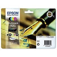 Epson 16XL 4 Colour High Capacity Inkjet Cartridge Multipack Pen & Crossword Series T16364010 - Epson 16 XL