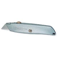 Stanley 99E Stainless Steel Snap-off Blade Knife With 5 Assorted Blades - Provides sharp, controlled cutting that leaves clean edges - 9mm retractable knife for precision cutting - 2-10-099