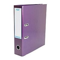 Elba Lever Arch File Laminated Gloss Finish 70mm Capacity A4 Metallic Purple