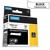Dymo Rhino Tape Permanent Nylon 24mm Black on White Ref 1734524