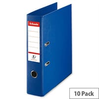 Esselte A4 Polypropylene 75mm Blue Lever Arch File Pack of 10