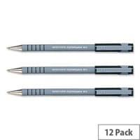 Paper Mate Flexgrip Ultra Medium Black Ballpoint Pen Pack 12