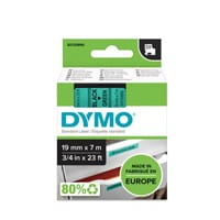 DYMO D1 Removable Adhesive Labels, Black on Green, 19mm x 7m 45809 (Ref S0720570) - Durable Labels for LabelMANAGER and LabelPOINT