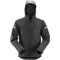 Snickers 1229 AllroundWork Softshell Jacket with Hood Size XXXL Black
