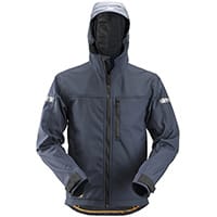 Snickers 1229 AllroundWork Softshell Jacket with Hood Size XXXL Navy & Black