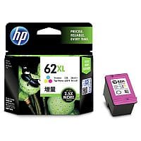 HP 62XL (Yield 415 Pages) Tri-colour Original Ink Cartridge for ENVY 5640/ENVY 7640/Officejet 5740 e-All-in-One Inkjet Printers C2P07AE - HP No 62