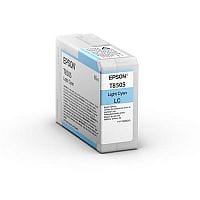 Epson T8505 (80ml) UltraChrome HD Light Cyan Ink Cartridge for SureColor SC-P800 Photo Printer C13T850500
