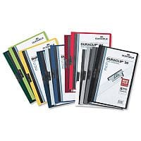 Durable Duraclip Folder PVC 30 Sheets A4 Black Pack 25