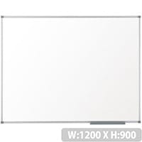 Nobo Basic Steel Whiteboard Magnetic Fixings Included W1200xH900mm White Ref 1905211