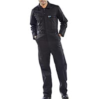 Super Click Workwear Heavy Weight Boiler Suit Work Overall Size 36 Black Ref PCBSHWBL36