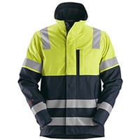 Snickers 1560 ProtecWork High-Vis Work Jacket Class 1 Size XXXL Regular Yellow & Navy