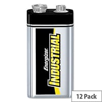 Energizer Industrial 9V Battery 6LR61 Pack 12