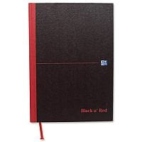 Black n Red A4 Smart Ruled Notebook Casebound C66401