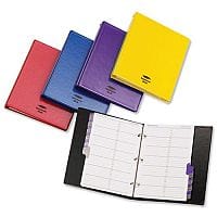 Telephone Address Book Binder Matching A-Z Index and 20 Sheets A5 Black Concord CD6