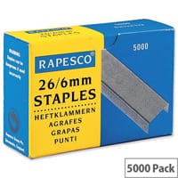 Rapesco 26-6mm Staples S11662Z3 Box 5000