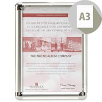 Display Frame Aluminium Front-loading with Fixings A3 Promote-It Photo Album Company