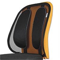 Mesh Fabric Back Support For Chairs With Tri-tensioner Attachment Fellowes Office Suite