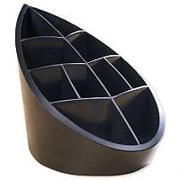 Recycled Pen Pot Black 10 Compartments Leaf Design Avery DTR Eco