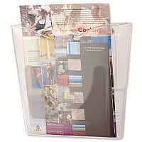 Deflecto Literature & Brochure Holder Wall Pocket Portrait.