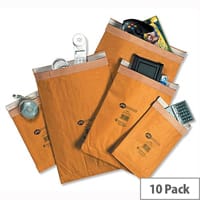 Jiffy Padded Mail Bags Size 0 Gold 135x229mm Pack of 10