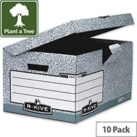 Fellowes Bankers Box System Flip Top Archive Storage Box 01815 Pack 10