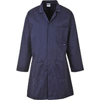 Portwest 2852 Lab Coat - Navy, Size XL, Regular Fit, Durable for Laboratory Work