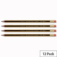 Staedtler HB Noris Pencil with Eraser Cedar Wood Pack 12