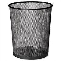 Osco Mesh Waste Desk Bin Black, Scratch-Resistant, 15L Capacity