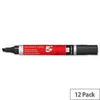 Permanent Marker Chisel Tip Black Pack 12 5 Star