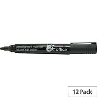 Permanent Marker Bullet Tip Black Pack 12 5 Star