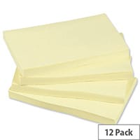 Sticky Notes Pad of 100 Sheets 76x127mm Yellow Pack 12 5 Star