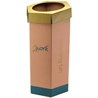 2Work Pack of 3 Green Recycling Bin CAP582758/A