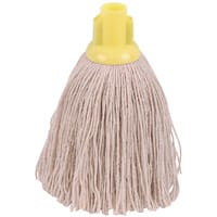 2Work Pack of 10 12oz Twine Rough Socket Mop Head Yellow PJTY1210I