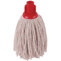 2Work Pack of 10 12oz PY Smooth Socket Mop Head Red PJYR1210I