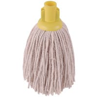 2Work Pack of 10 12oz PY Smooth Socket Mop Head Yellow PJYY2320I