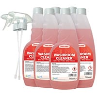 2Work Pack of 6 Washroom Cleaner Trigger Spray 750ml 298