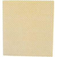 2Work Pack of 5 Medium Weight Colour Coded Cleaning Cloths Yellow 38x40cm CCYM4005I
