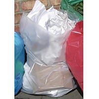 2Work Pack of 250 Clear Refuse Sacks 90L Polythene Bags On a Roll MVK032