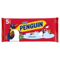 McVitie's Penguin Biscuit Bars 5 Pack 123g