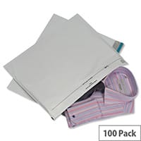 GoSecure Grey Lightweight 440x320mm Polythene Protective Envelopes Pack of 100